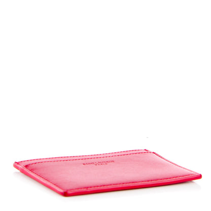 Saint Laurent Calfskin Credit Card Case Red 4 of 9