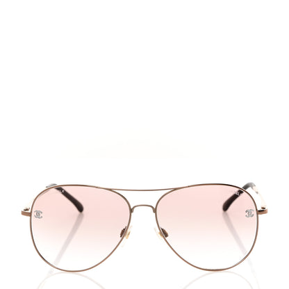Chanel Metal Aviator CC Sunglasses 4189-T-Q Rose 2 of 8