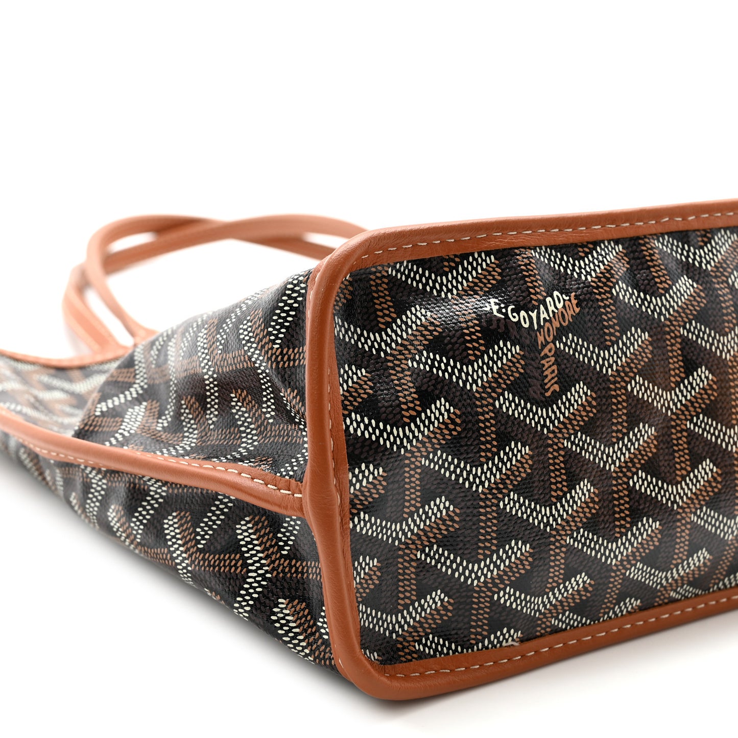 Goyardine Reversible Mini Anjou Black Gold