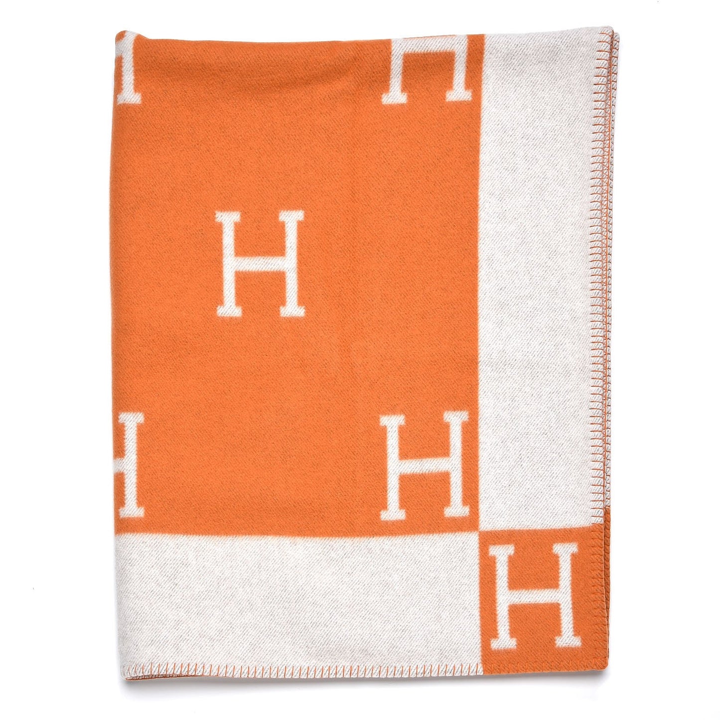 Wool Cashmere Signature Avalon Blanket Ecru Potiron