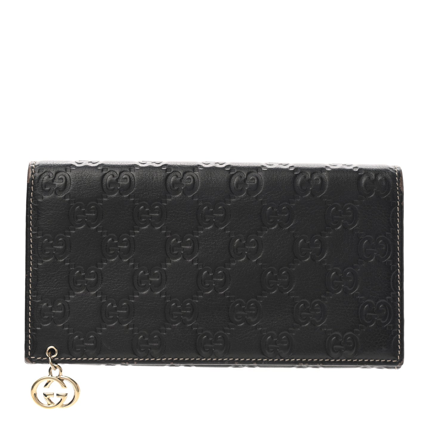 Guccissima Signature GG Pierce Continental Wallet Chocolate