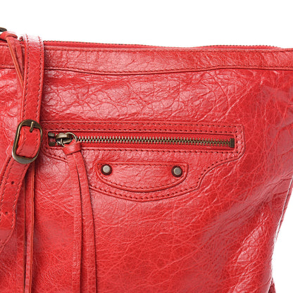 Balenciaga Agneau Classic Hardware Flat Crossbody Rouge Cardinal 11 of 11