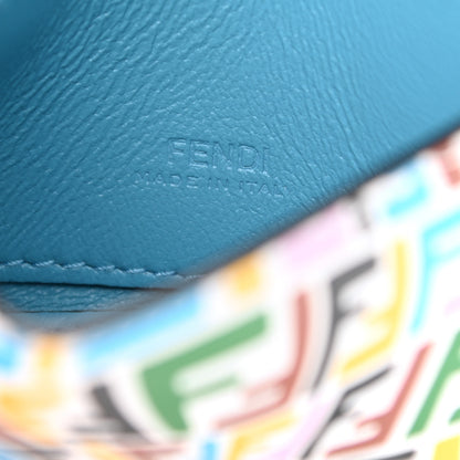 Fendi X SARAH COLEMAN Vitello Liberty Ceylon Micro FF Fish Eye Embossed Nano Baguette Charm Multicolor Cyber Blue 5 of 10