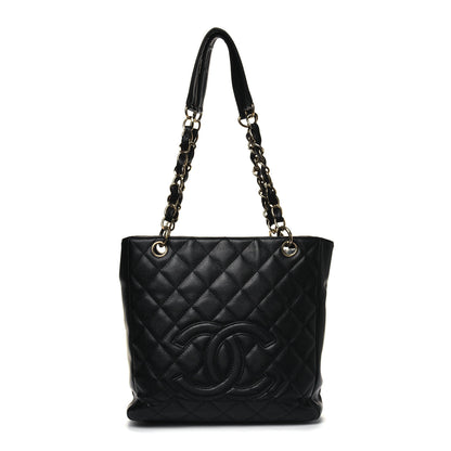 Chanel Caviar Quilted Petit Shopping Tote PST Black 1 of 6