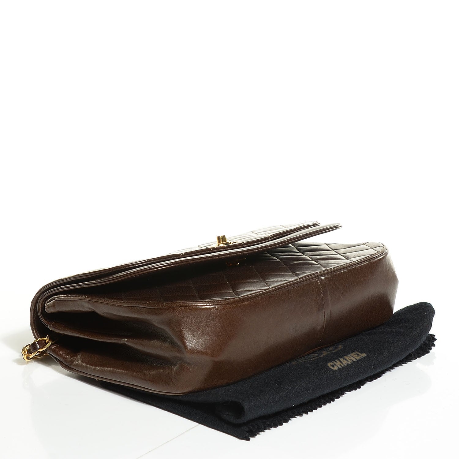 Chanel Lambskin Small Double Flap Brown 4 of 8