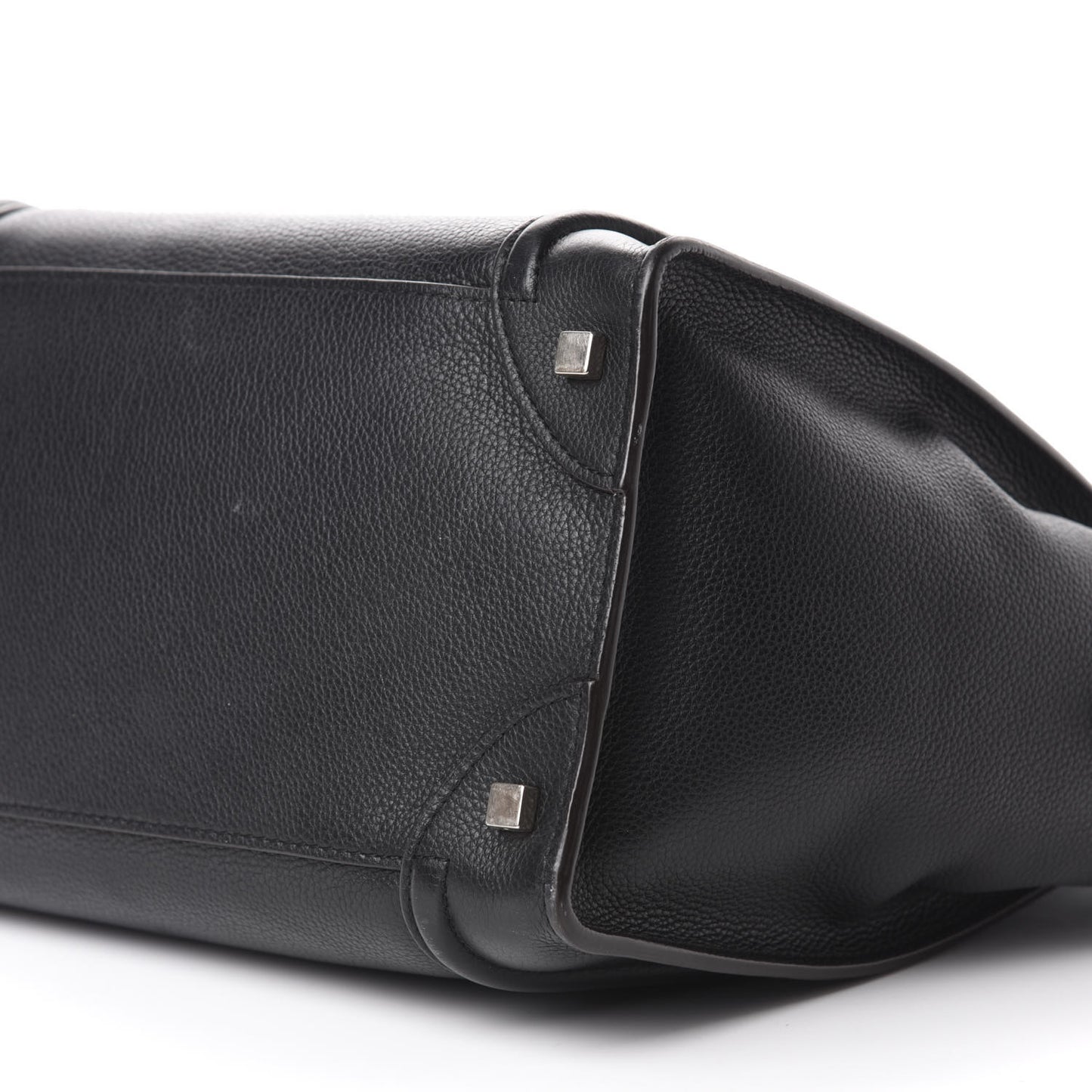 Drummed Calfskin Mini Luggage Black