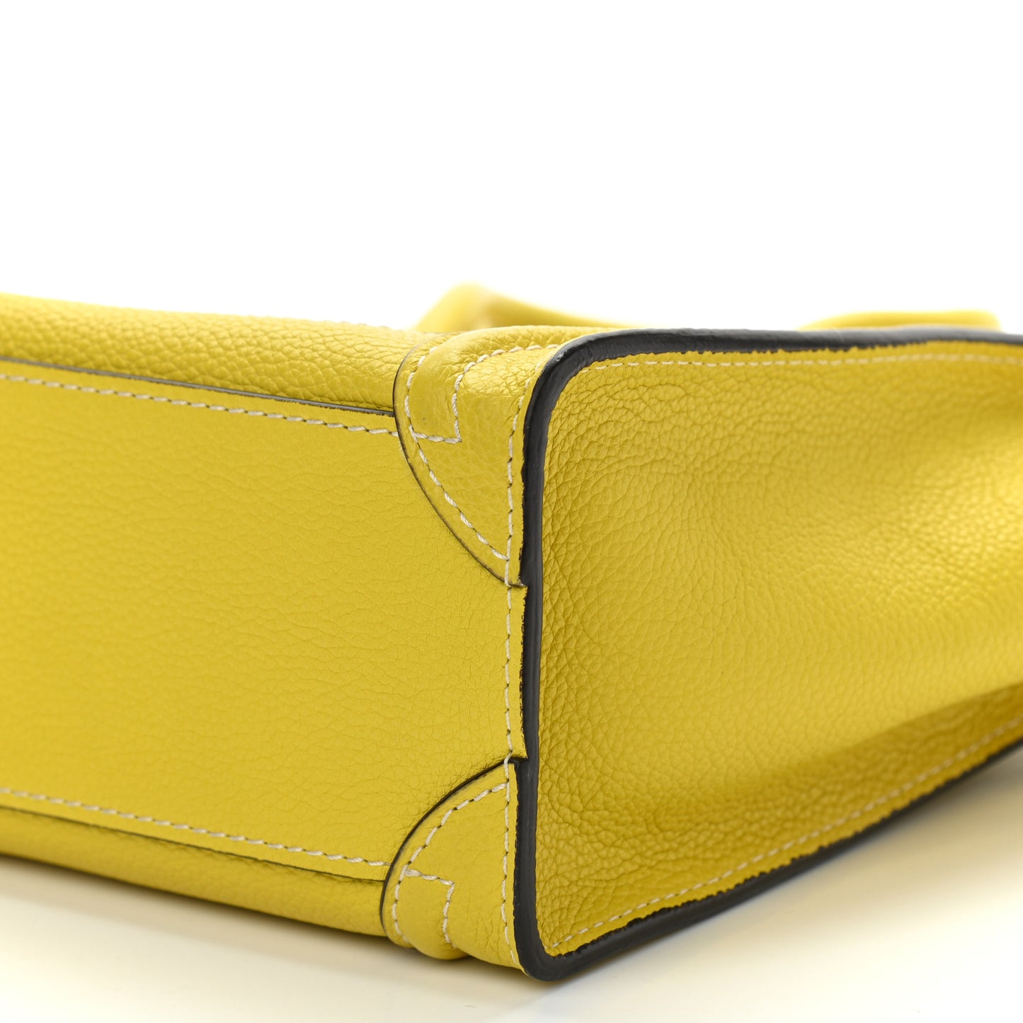 Drummed Calfskin Nano Luggage Citron
