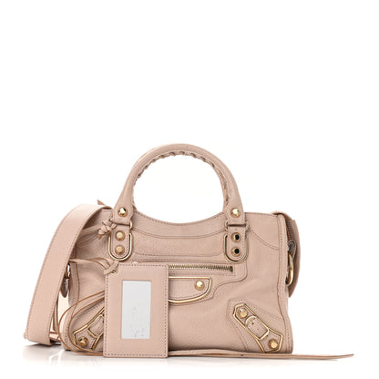 Balenciaga Chevre Gold Metallic Edge Hardware Mini City Rose Aubepine Bois de Rose 1 of 11