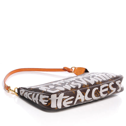 Louis Vuitton Monogram Graffiti Pochette Accessories Silver 4 of 7