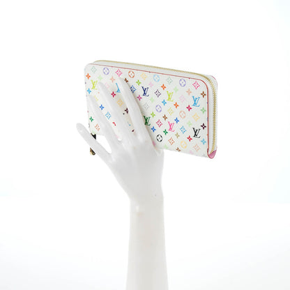 Louis Vuitton Monogram Multicolor Zippy Wallet White Litchi 2 of 7