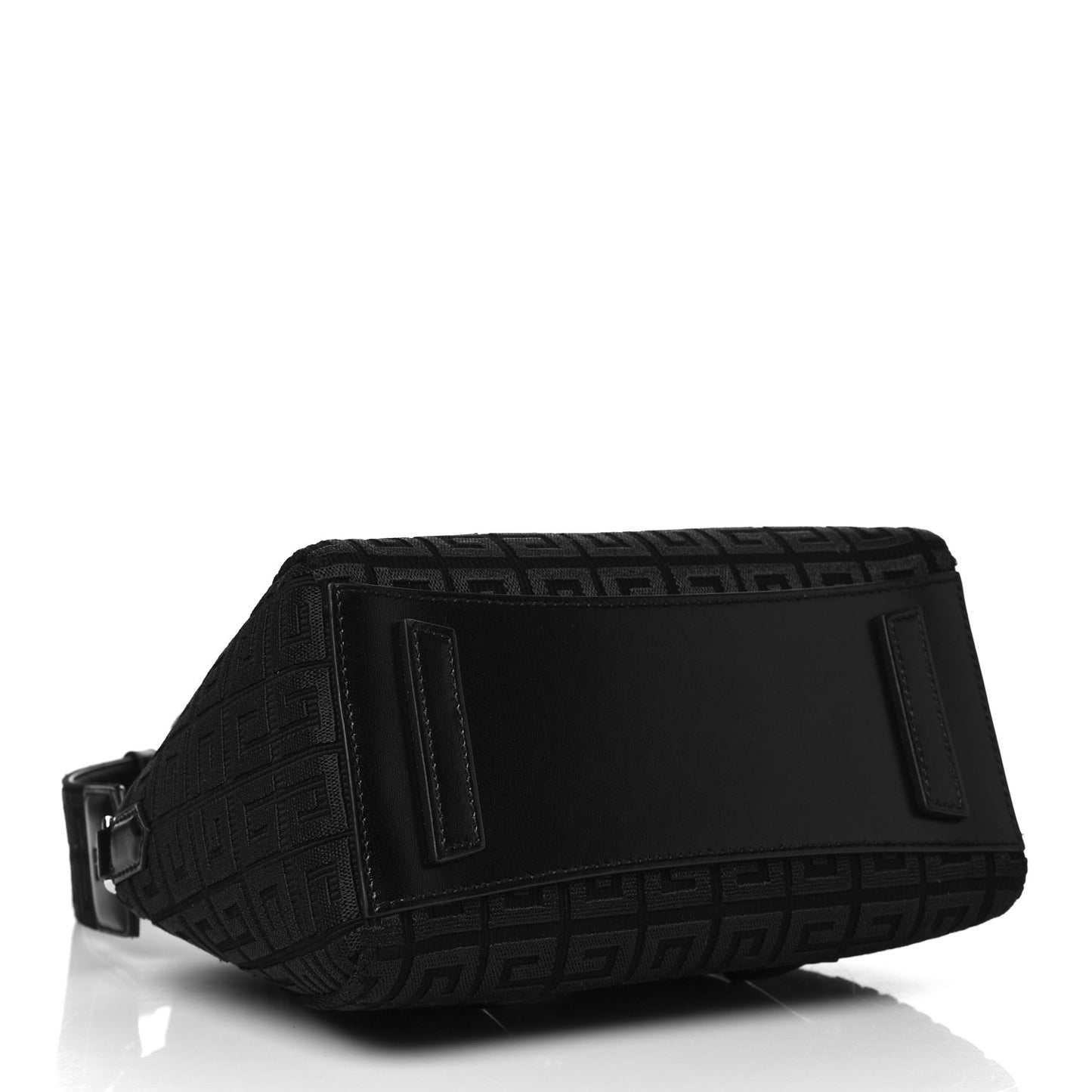 Embroidered Canvas Mini Lock Antigona Shoulder Bag Black