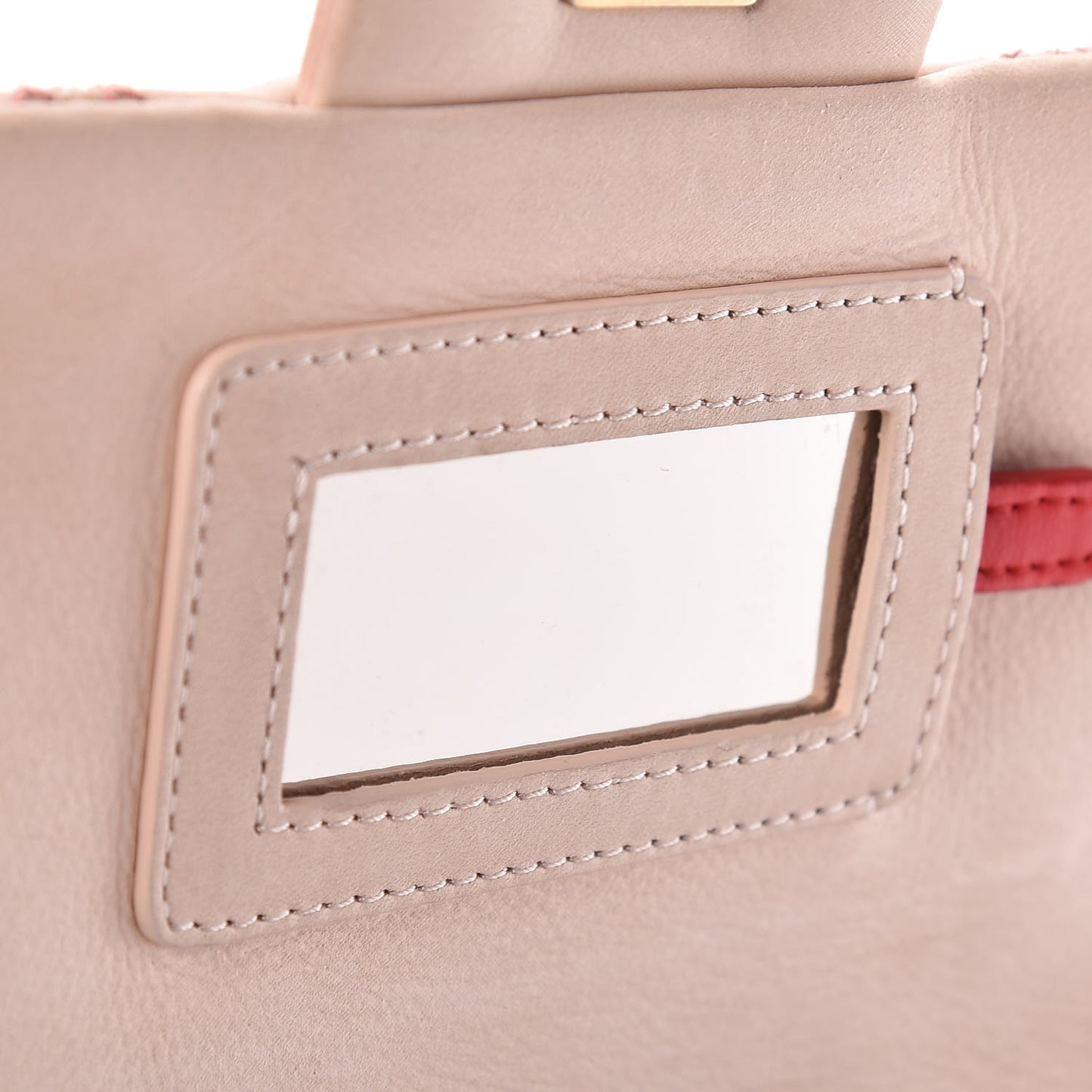 Calfskin Triple Stitched Medium Flap Pink