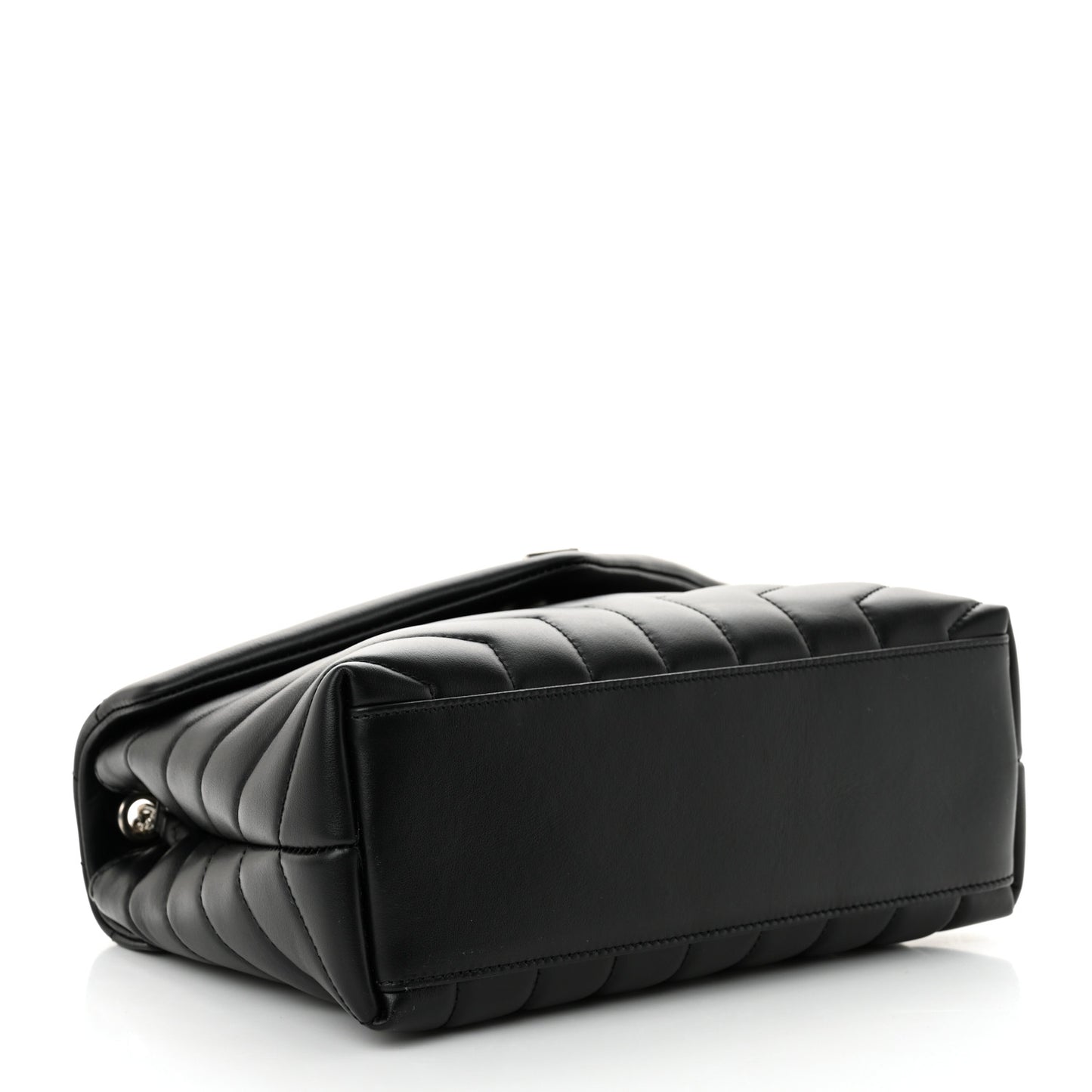 Calfskin Y Quilted Monogram Small Loulou Crossbody Bag Black