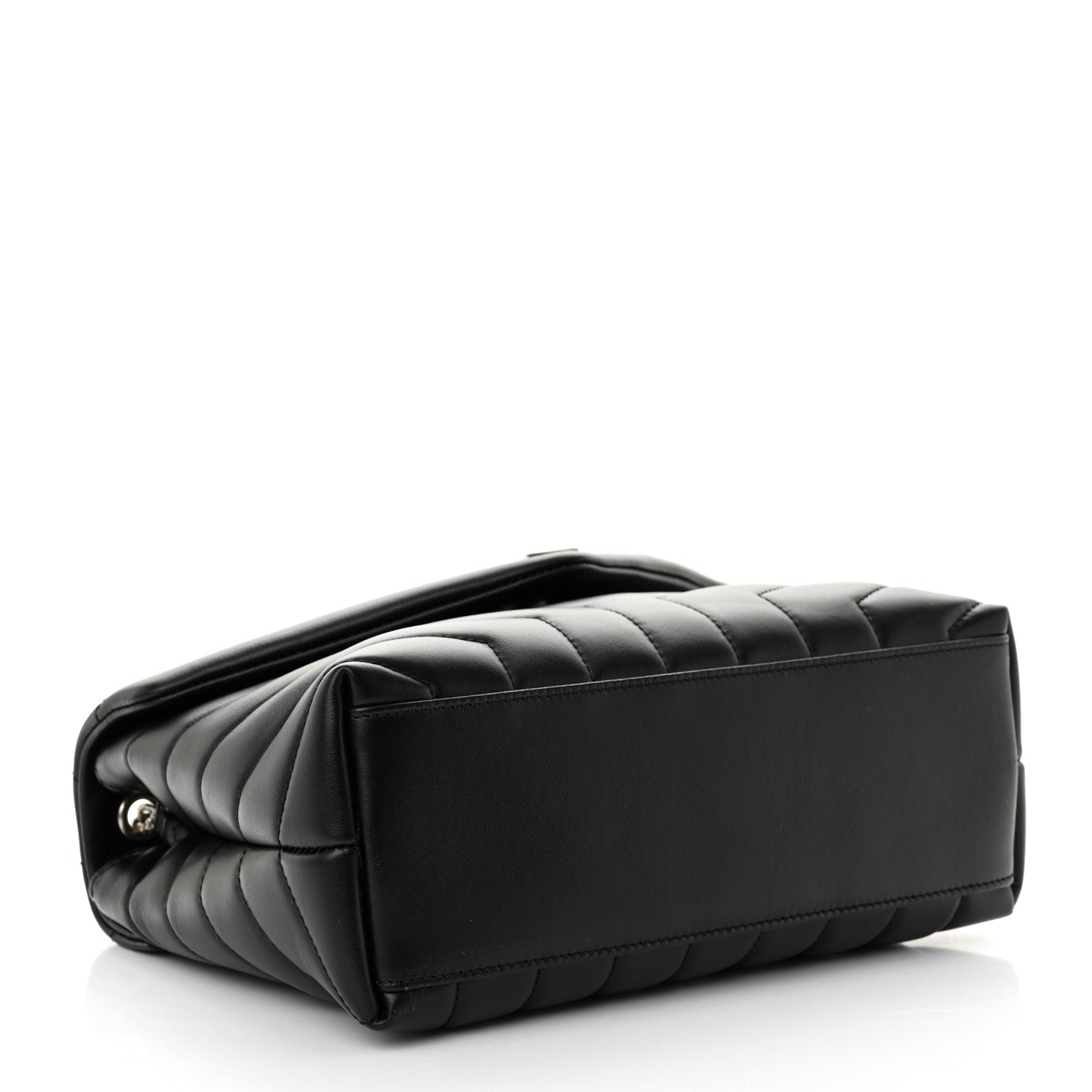 Saint Laurent Calfskin Y Quilted Monogram Small Loulou Crossbody Bag Black 4 of 10