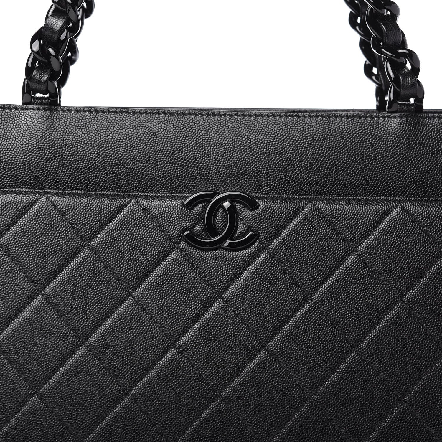 Chanel Caviar Quilted My Everything Large Shopping Tote Black 10 of 10