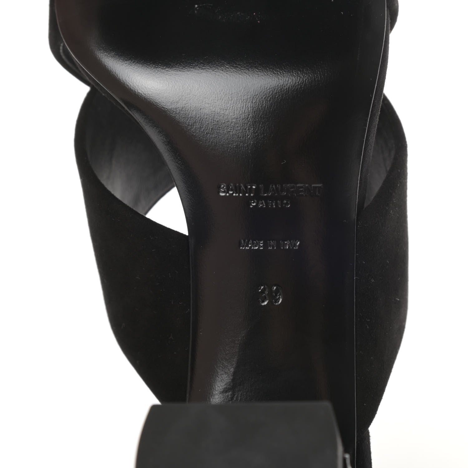 Saint Laurent Suede LouLou 70 Mule Sandals 39 Black 7 of 9