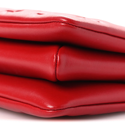 Louis Vuitton Mother of Pearl Lambskin Embossed Monogram Coussin BB Red Green 9 of 10