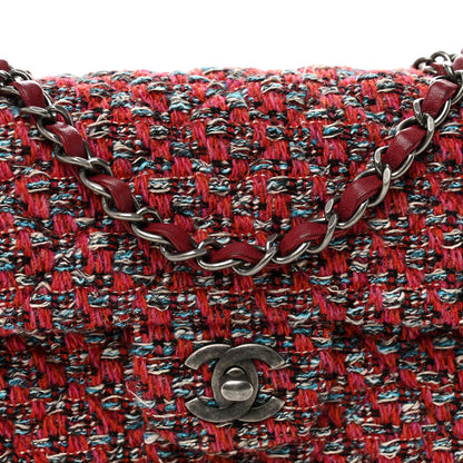 Chanel Tweed Quilted Mini Rectangular Flap Red Blue Ecru Black Pink 8 of 11