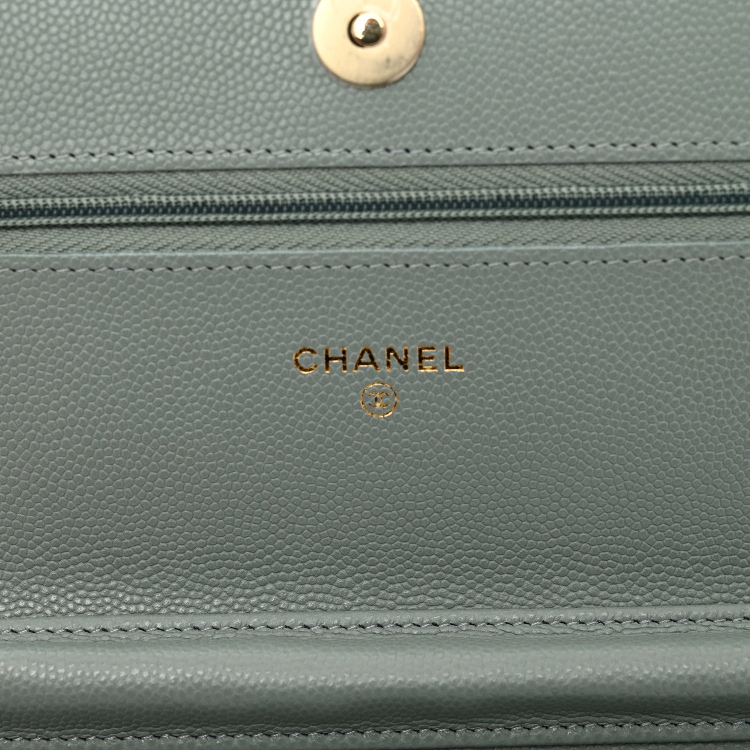 Chanel Caviar Quilted Wallet On Chain WOC Grey 7 of 12