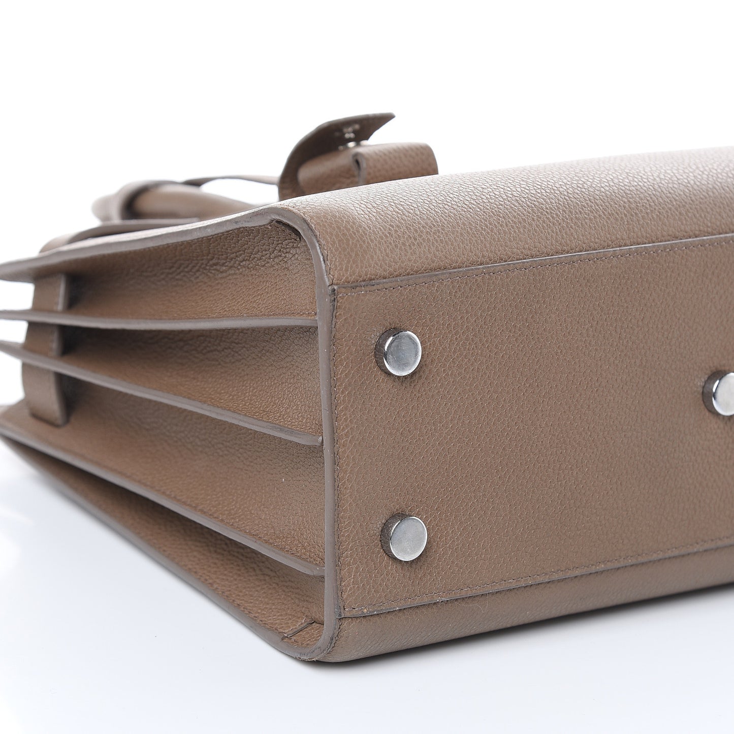 Grained Calfskin Baby Sac De Jour Dark Beige
