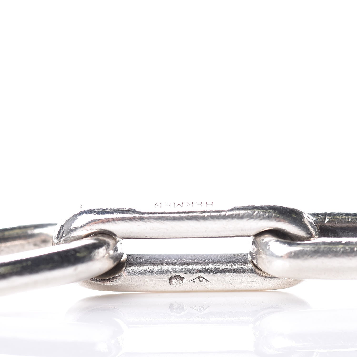 Hermes Sterling Silver Oval Link Toggle Bracelet 5 of 6