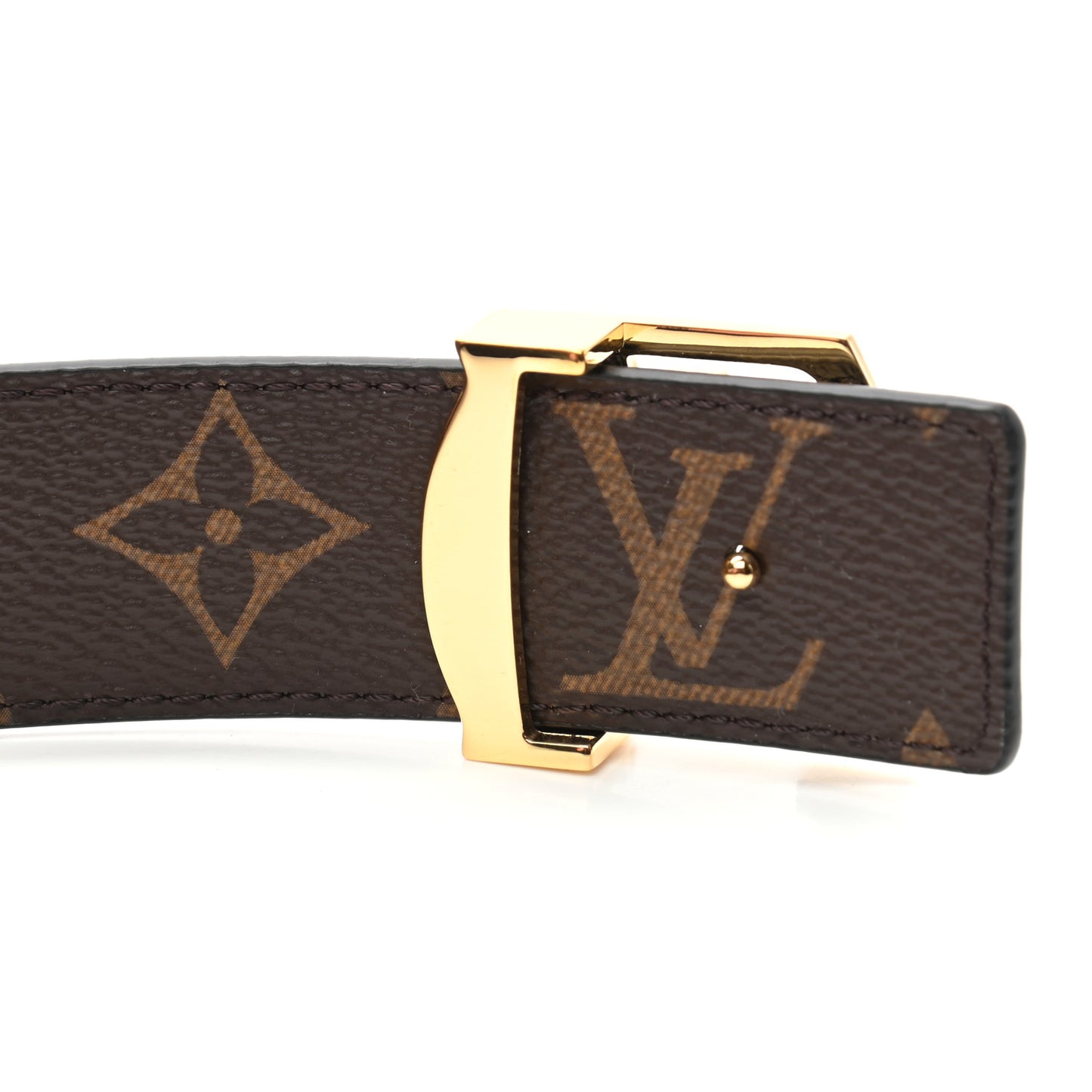 Calfskin Monogram 30mm LV Initiales Reversible Belt 90 36 Black