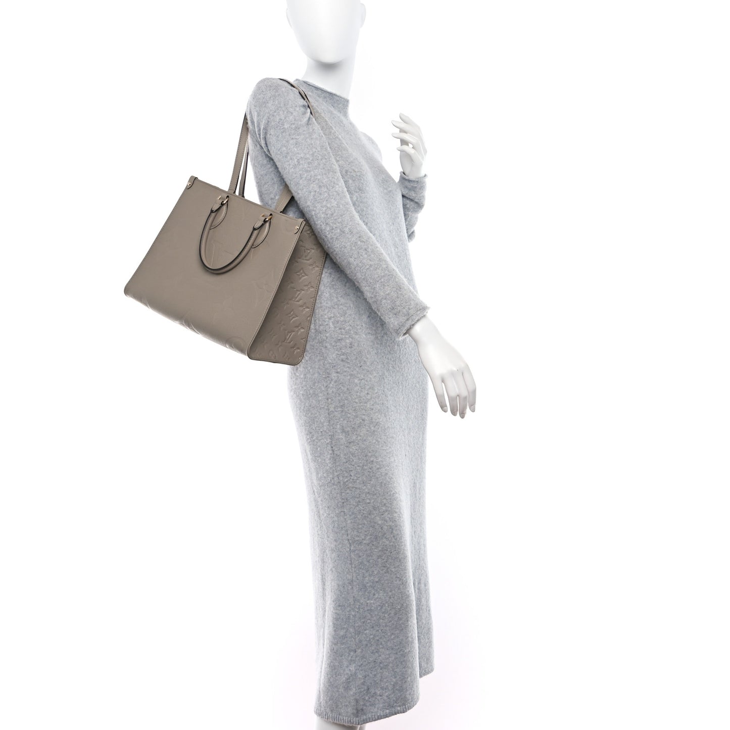 LOUIS VUITTON Empreinte Monogram Giant Onthego MM Tourterelle