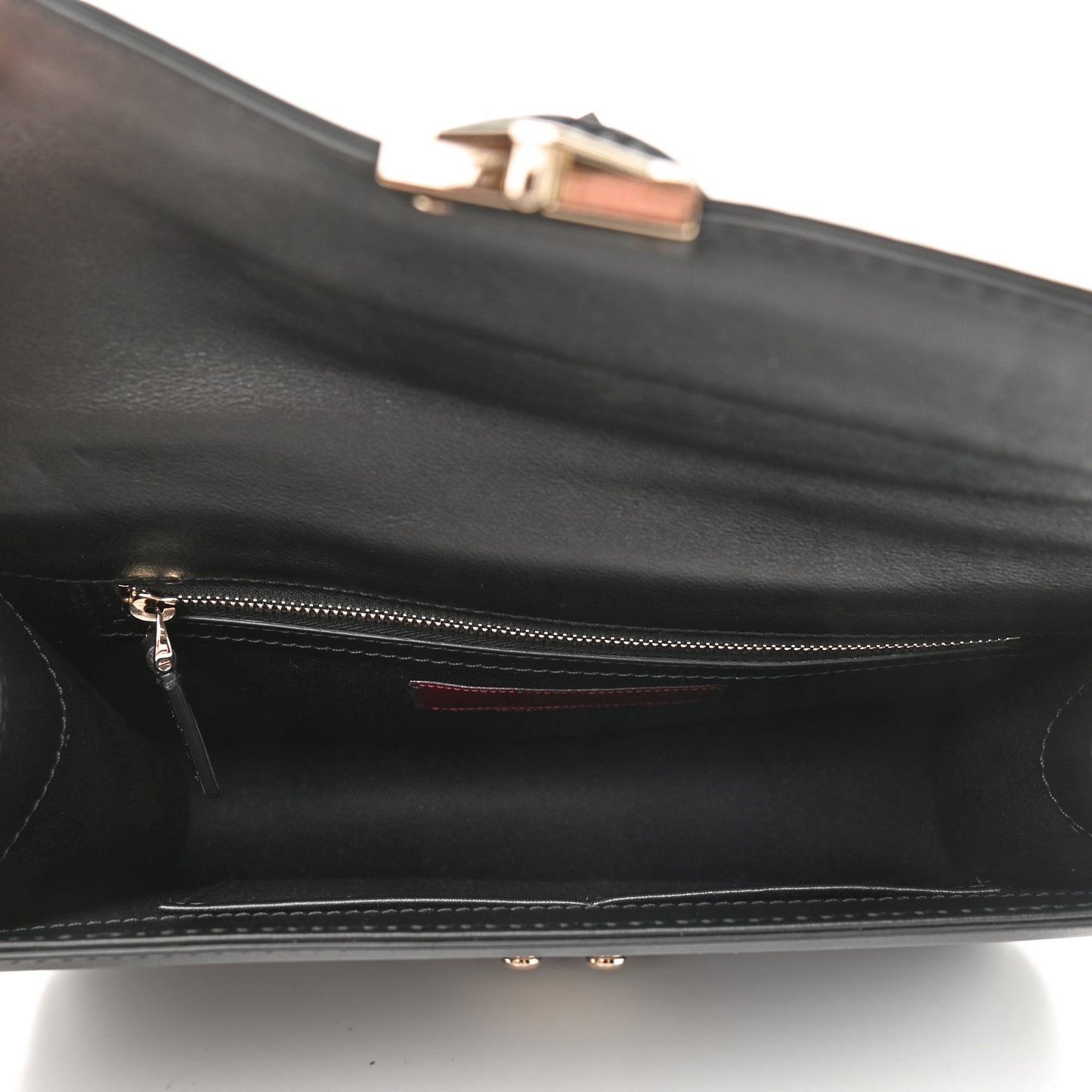 Vitello Medium Glam Lock Rockstud Flap Black