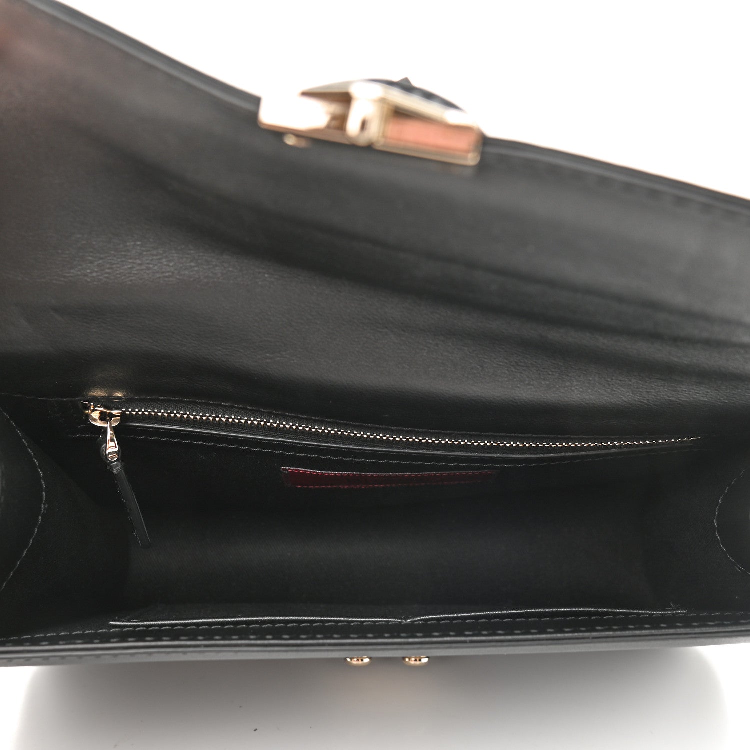 Valentino Garavani Vitello Medium Glam Lock Rockstud Flap Black 5 of 8