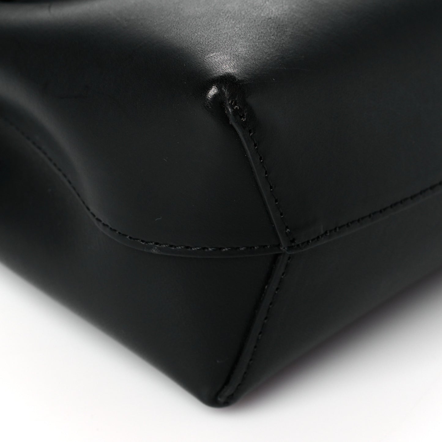Calfskin Mini Mini Lady Bag Black Flamma