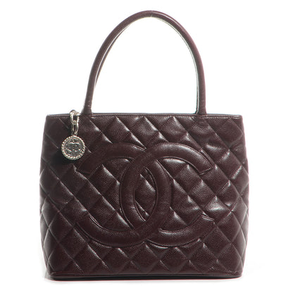 Chanel Caviar Medallion Tote Bordeaux 1 of 8