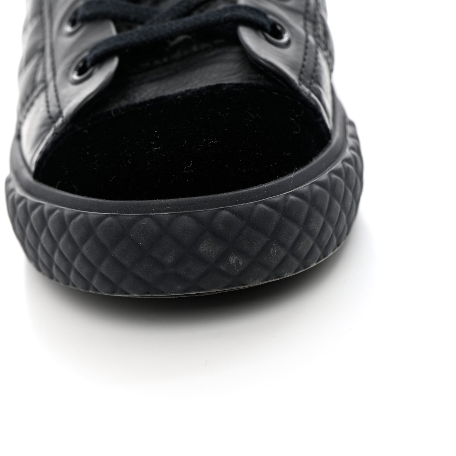 Chanel Calfskin High Top CC Sneakers 36.5 Black 16 of 16