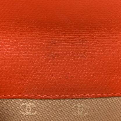 Chanel Grained Calfskin CC Button Compact Wallet Orange 7 of 11