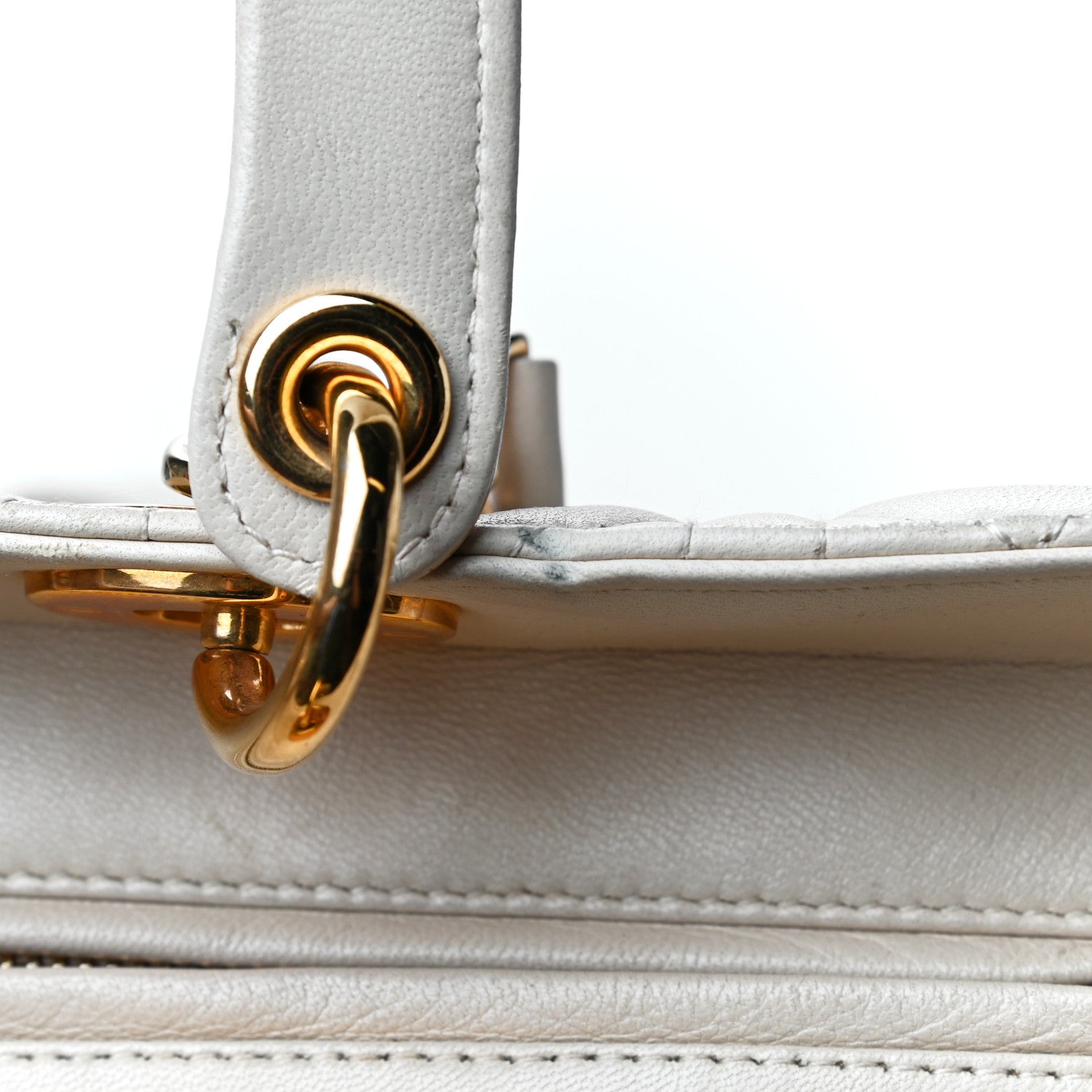 Christian Dior Lambskin Cannage Large Lady Dior Light Beige 23 of 35