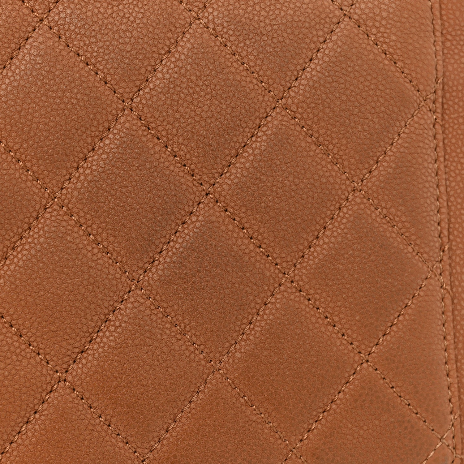 Chanel Washed Caviar Quilted Large Turn Around Ligne Flap Camel 14 of 14