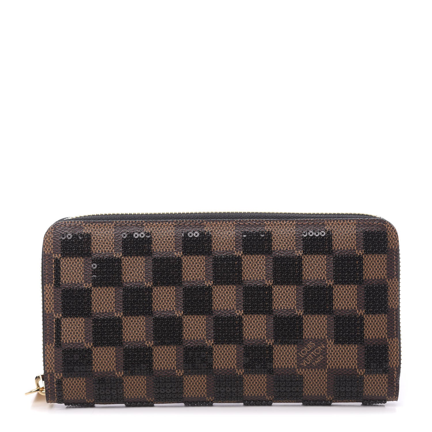 Louis Vuitton Damier Paillettes Zippy Wallet Black 1 of 7