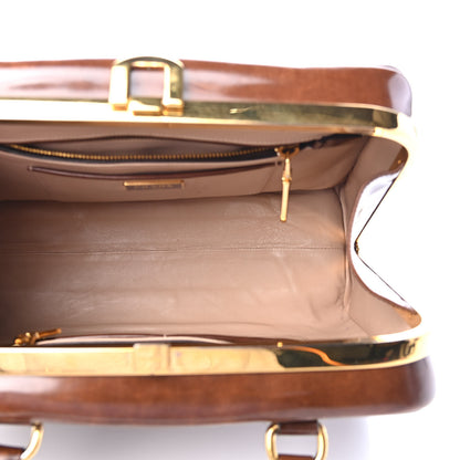 Prada Spazzolato Pyramid Bag Tabacco Fume 4 of 5