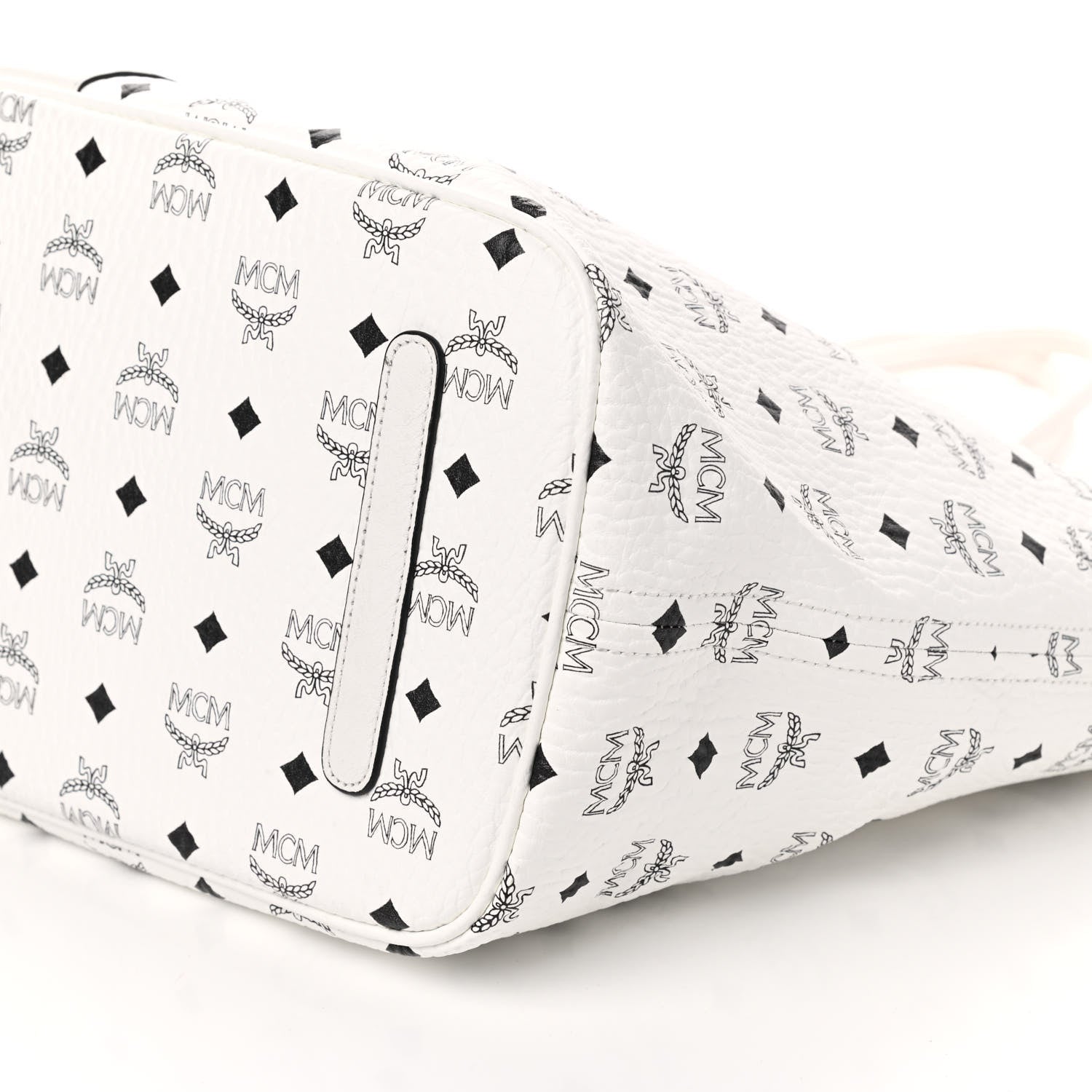 MCM Visetos Large Liz Reversible Shopper Tote White 12 of 16