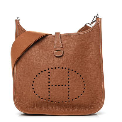Hermes Taurillon Clemence Evelyne III PM Gold 1 of 10