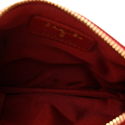 Chanel Lambskin Quilted Small Cosmetic Case Red 5 of 8