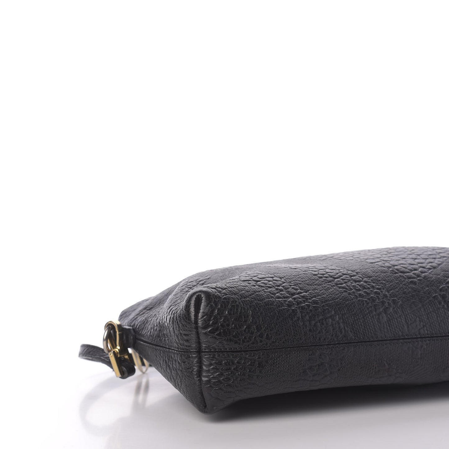 Signature Grain Calfskin Check Embossed Small Chichester Crossbody Clutch Bag Black