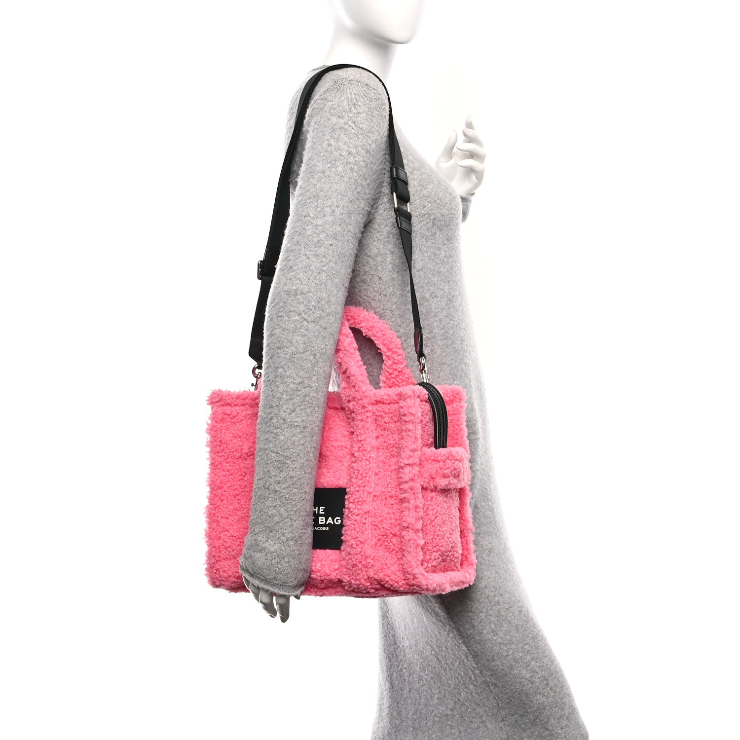 Marc Jacobs Polyester Cotton Medium The Teddy Traveler Tote Bag Fluffy Pink 2 of 10