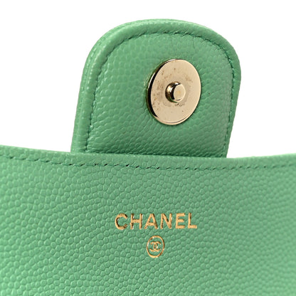 Chanel Caviar Quilted Flap Phone Holder With Chain Green 7 of 12