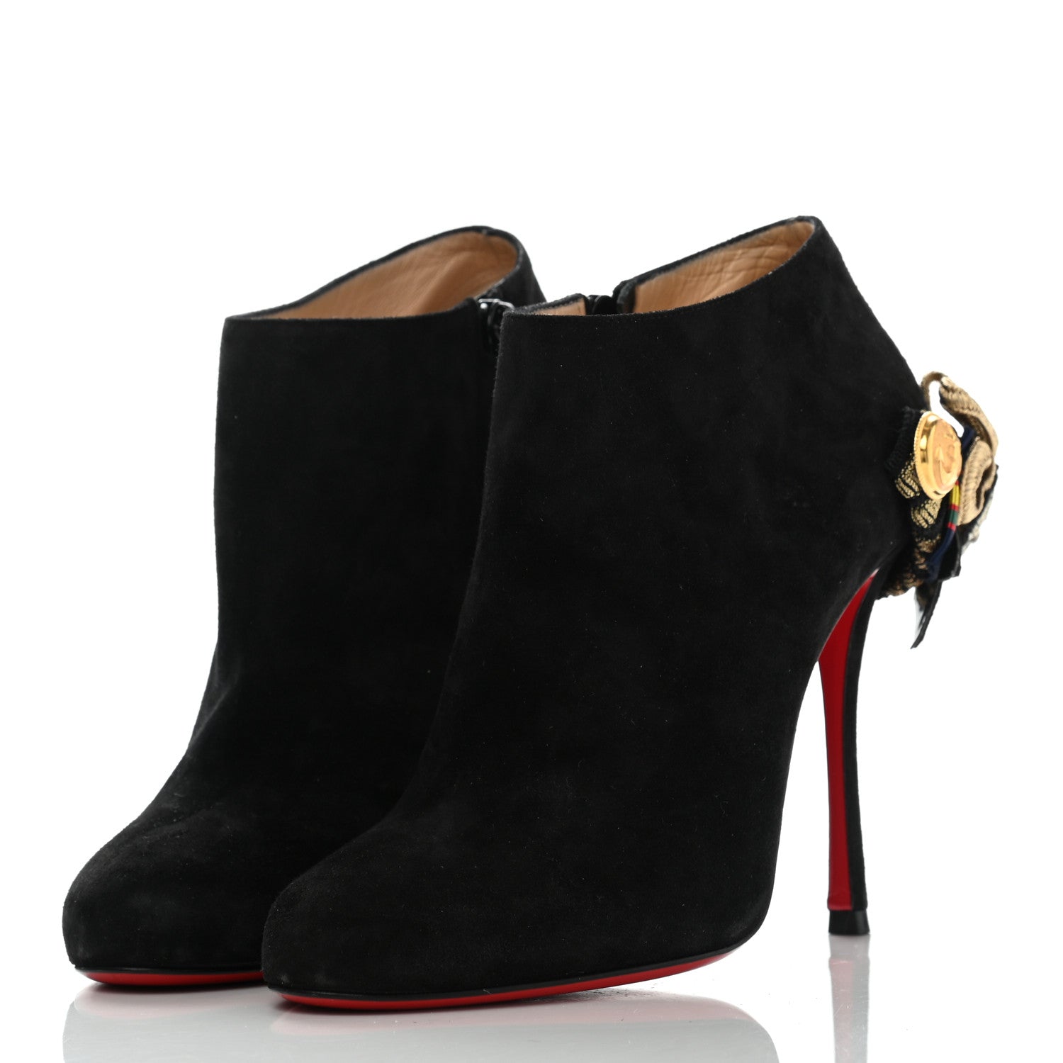 Christian Louboutin Veau Velours Galobella 100 Booties 37 Black 3 of 13