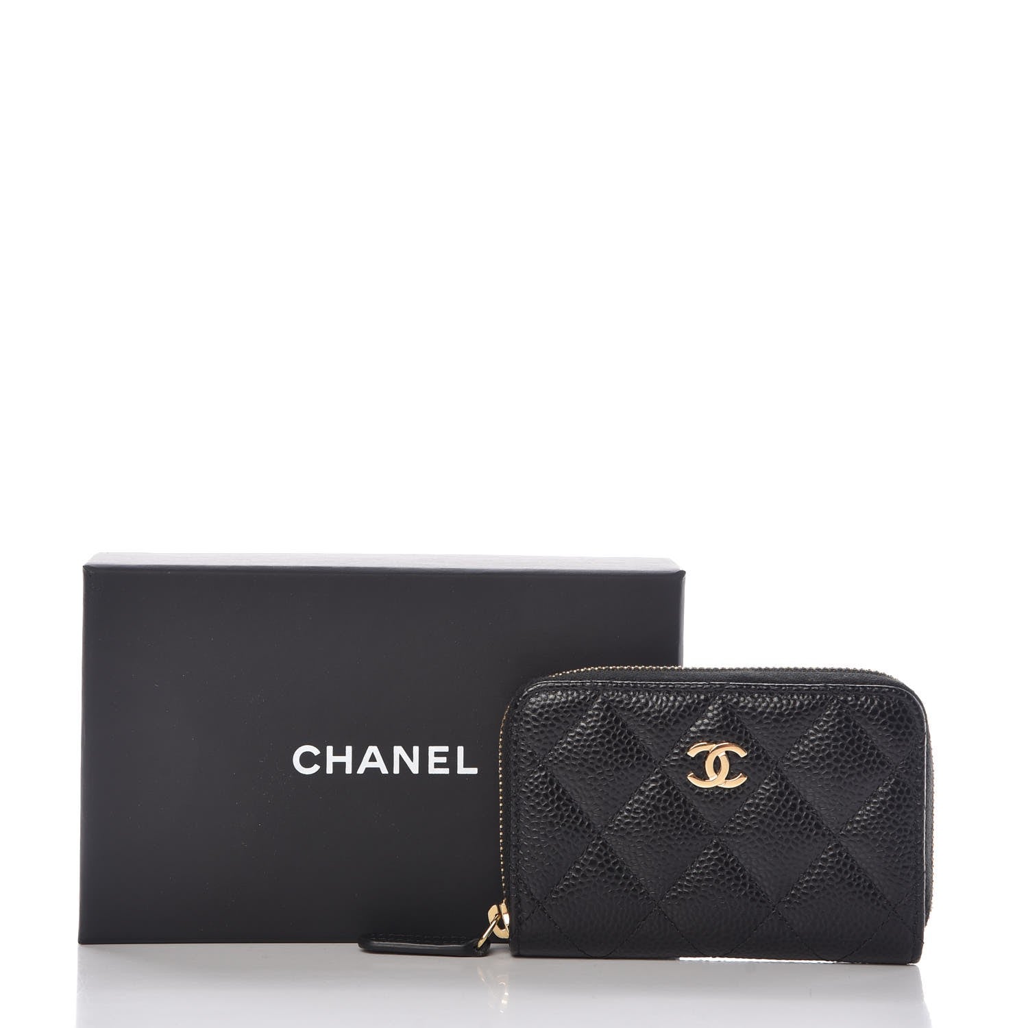 Chanel Caviar Quilted Zip Coin Purse Black 8 of 8