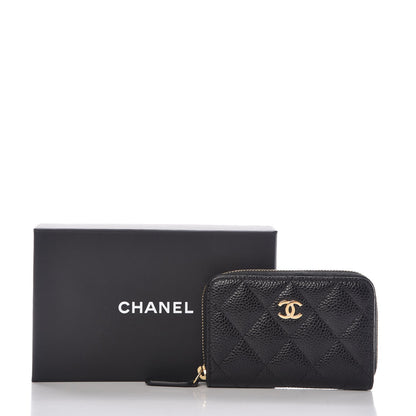 Chanel Caviar Quilted Zip Coin Purse Black 8 of 8