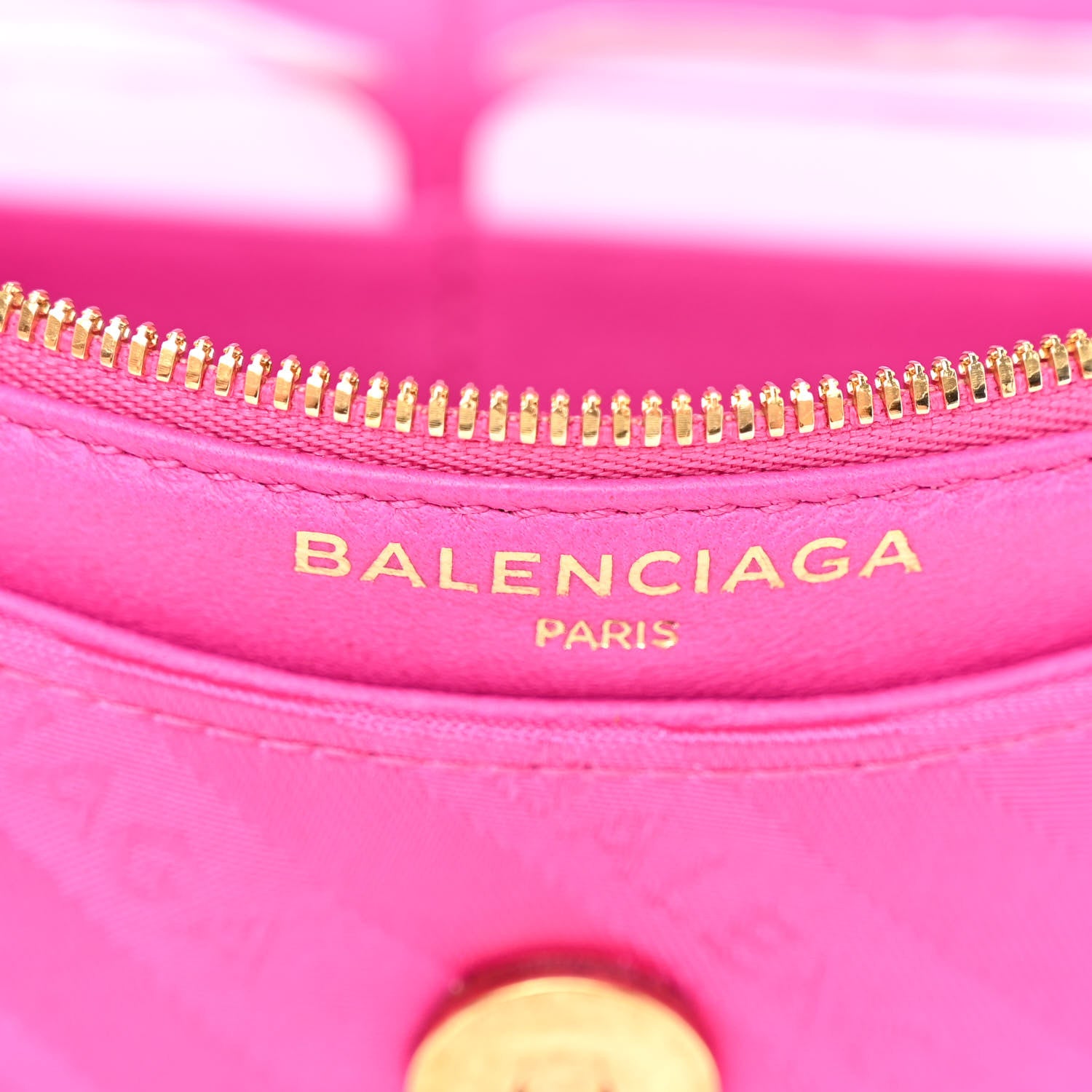 Balenciaga Nylon Jacquard Diagonal Logo S BB Round Shoulder Bag Rose Magenta 6 of 9