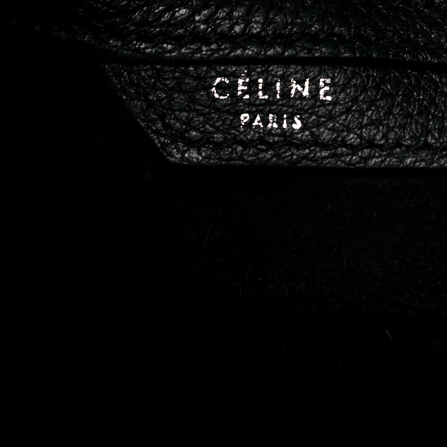 Celine Drummed Calfskin Micro Luggage Black 6 of 11