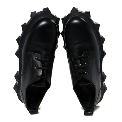 Valentino Garavani Calfskin Mens Trackstud Derby Loafers 45 Black 2 of 9