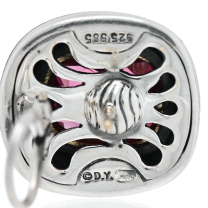 David Yurman Sterling Silver 14K Yellow Gold Pink Tourmaline Albion Earrings 4 of 4